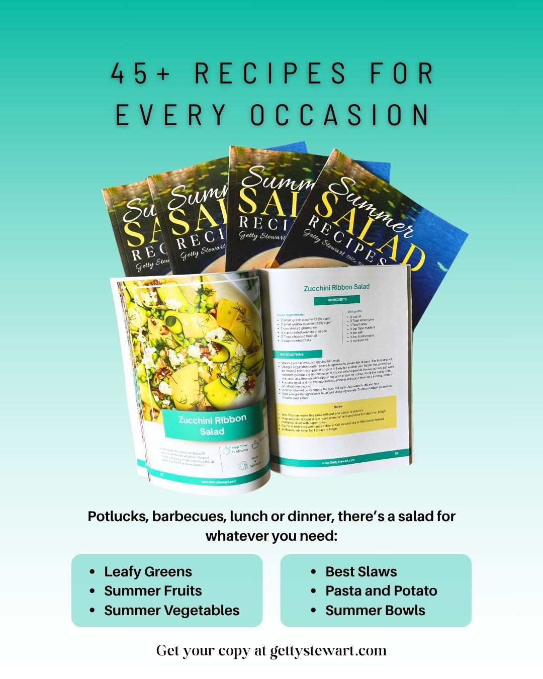 Summer Salad Recipe Book - Printed Version